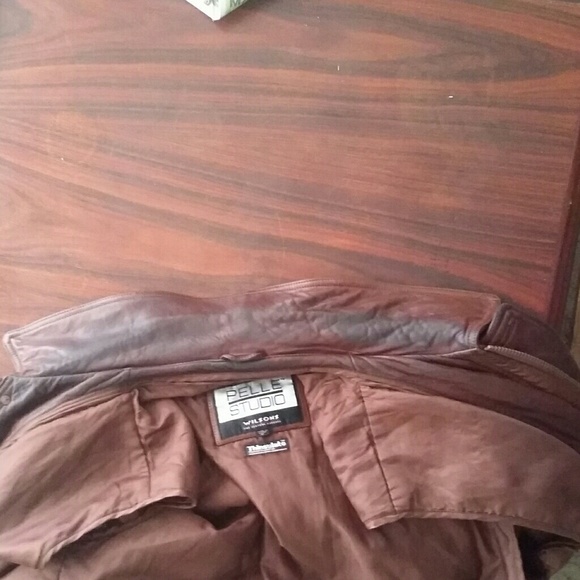 Wilson Pell Studio Brown Leather Thinsulate Liner - Picture 4 of 5